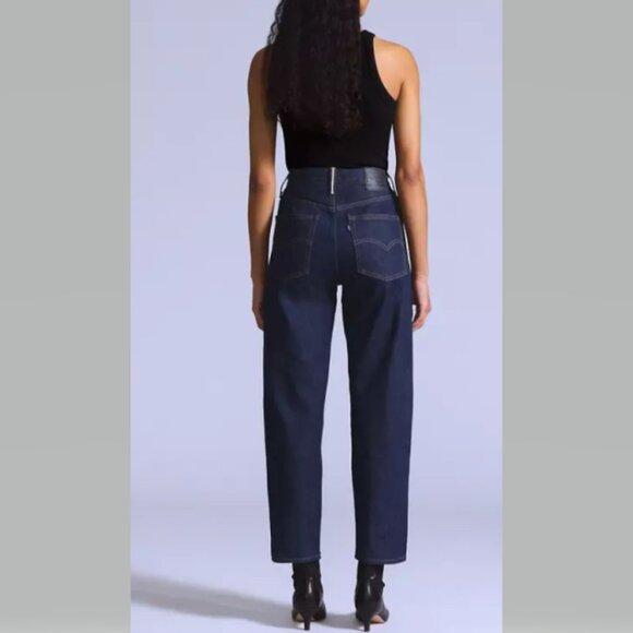 Levis Blue Tab Japanese Selvedge Column Women's Jeans MOJ Rinse Dark Wash NWT - Picture 2 of 7